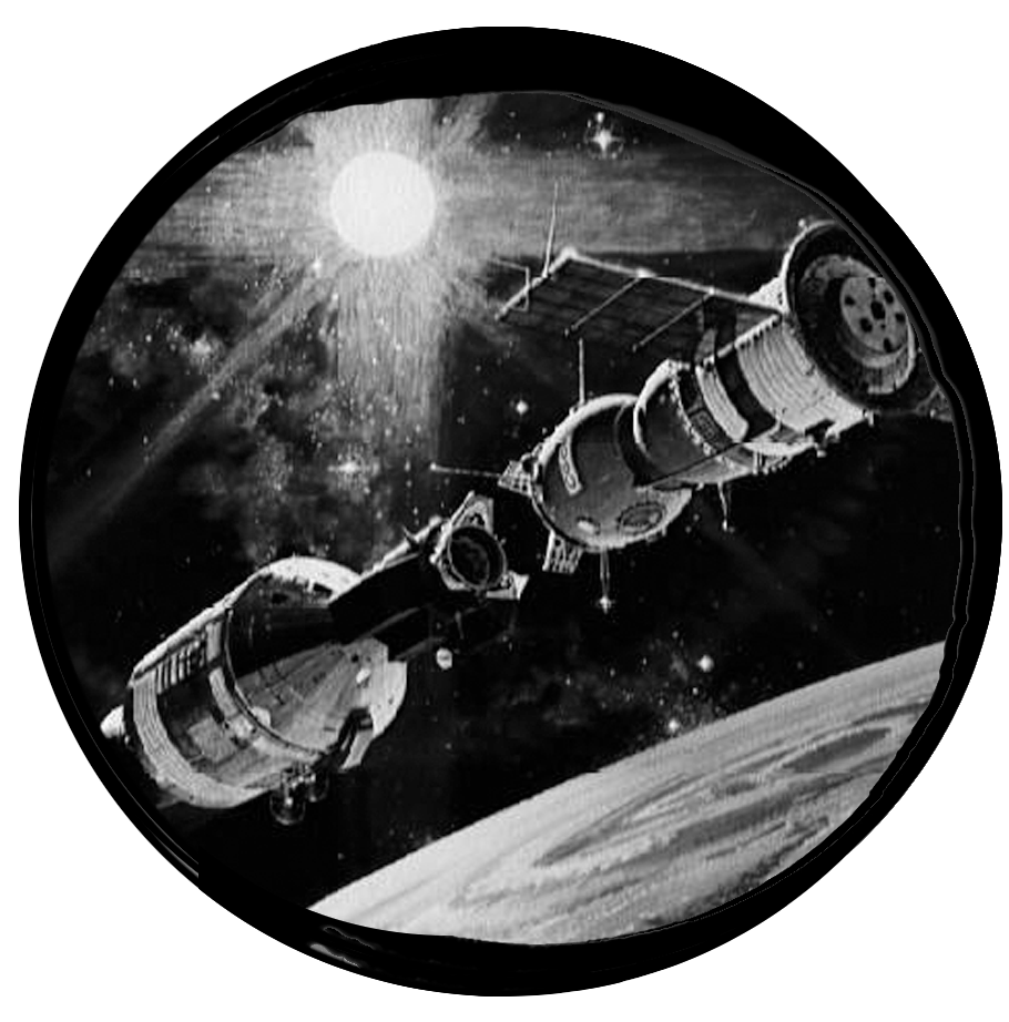 Photo of the Apollo-Soyuz mission